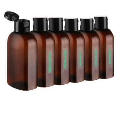 Imagem de Cosywell Garrafas de viagem para artigos de higiene pessoal, 5 peças, 100 ml, frascos de xampu de viagem aprovados pela TSA, recipientes vazios à prova de vazamento, recipientes de loção vazios com