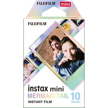 Imagem de Fujifilm Pacote de mini filmes variados Instax – folha de contato, cinza pedra, granulado, arco-íris, limonada rosa, cauda de sereia – (10 folhas) – compatível com mini câmeras (cauda de sereia/10