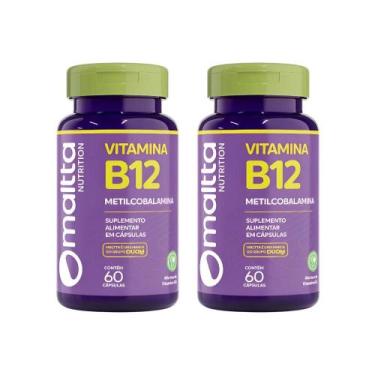 Imagem de Kit 2 Vitamina B12 Metilcobalamina 60 Cápsulas - Maltta - Maltta Nutri