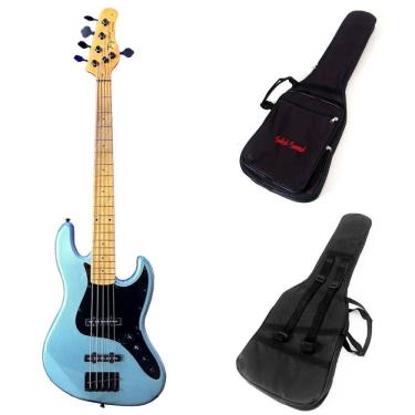 Imagem de Kit Contrabaixo Tagima Woodstock TW73 5 Cordas LPB + Capa