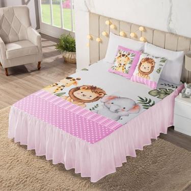 Imagem de Kit Colcha Cobre Leito Casal Infantil 7 Pcs Estampado, Decoração, Bebê