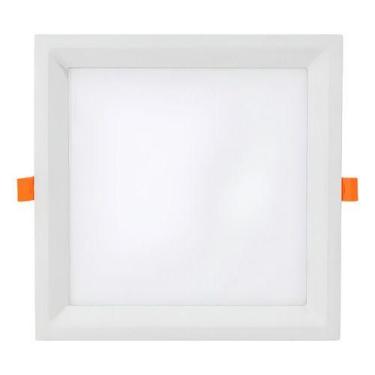 Imagem de Kit 16 Painel Recuado Embutir Quadrado Recuado Led 18w Bivol - Embu Le