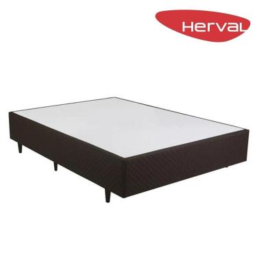 Imagem de Base Cama Box Casal Herval Cardiff 39x138x188 cm, Marrom