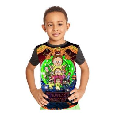 Imagem de Camiseta Infantil Rick And Morty Stranger Things Ref:617 - smoke, Pret
