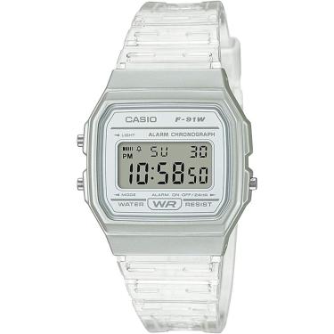 Imagem de Relógio Casio Feminino Ref:F-91ws-7df Vintage Digital Transparente