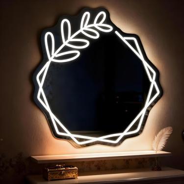 Imagem de Neonawall Neon Sign for Wall Decor Light Up Letters Mirror Led Sign Birthday Party Gifts Led Decorative Night Signs Room Decorations Supplies Birthday Party Signs for Home Bedroom Dorm (Mirror)