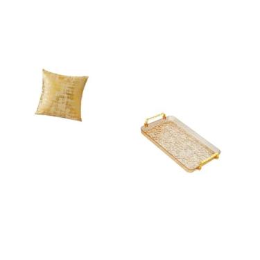 Imagem de Fenteer Capa de Almofada Elegante para Sofá, Sala de Estar, Escritório, Dormitório, Carro, Prato de Sobremesa, Mesa de Centro, Bandeja com Alça para Sala de J