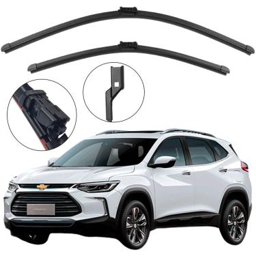 Imagem de Kit Palheta Dianteira Tracker 2020 a 2025 Limpador de Parabrisa de Silicone