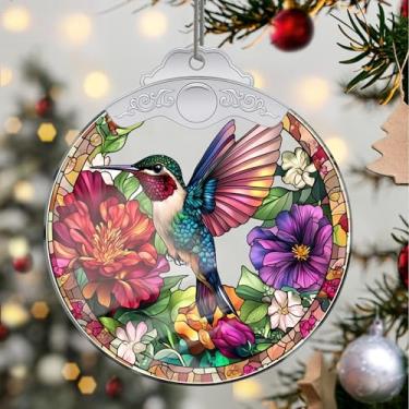 Imagem de Enfeites de Natal para pendurar em cristal, enfeites de árvore de Natal feitos à mão, decoração de carro e casa - presentes de Natal, decoração de artesanato em acrílico, ideias de troca de presentes