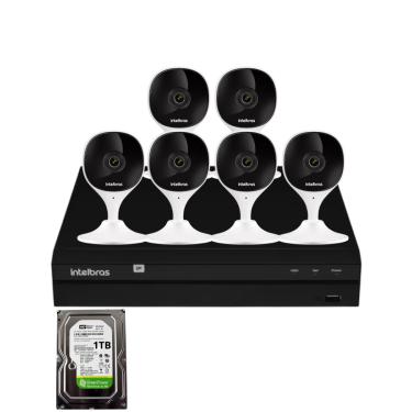 Imagem de Kit 6 Câmeras Intelbras Imx-c Full Hd Nvd  1408 Intelbras Com Hd 1Tb
