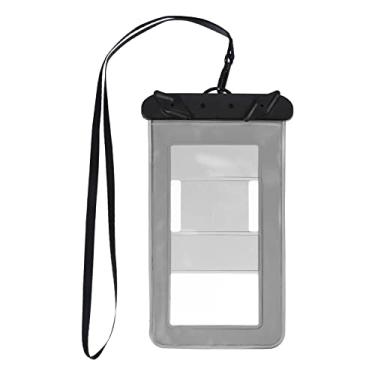 Imagem de Bolsa universal à prova d'água, bolsa transparente para celular subaquático, capa de proteção para praia, piscina, preta