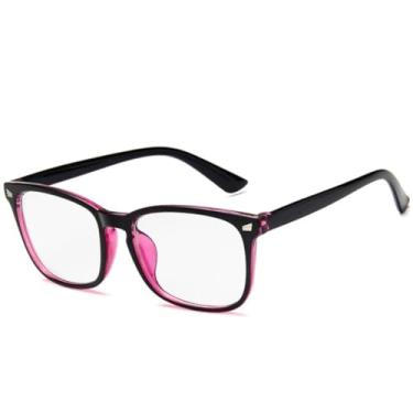 Imagem de Óculos decorativos com rebite quadrado popular, armação clássica para homens e mulheres, para atividades ao ar livre e viagens (preto e roxo)