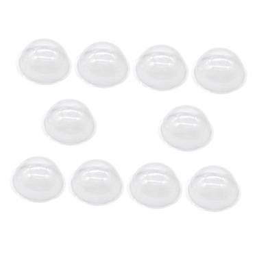 Imagem de VOSAREA 20 peças pequenas cloche cúpula transparente meia esfera durável para artesanato faça você mesmo frascos de globo de neve em miniatura e tigelas decorativas para projetos criativos e designs