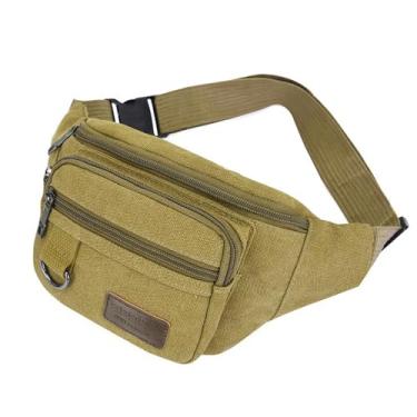 Imagem de Bolsa de cintura masculina com alça ajustável – bolsa transversal e quadril para viagens, viagens, caminhadas, corrida – bolsa de cinto minimalista para telefone, carteira, chaves