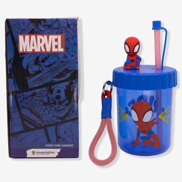 Imagem de Copo Canudo Flip 500Ml Spider Man - Zona Criativa