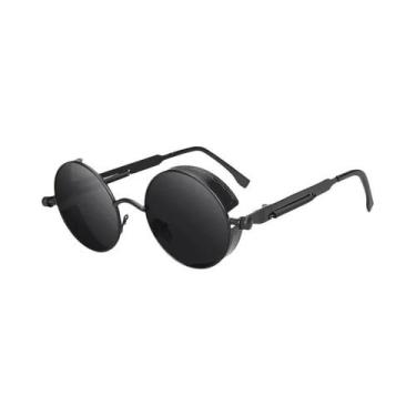 Imagem de Óculos de Sol Unissex Vintage Redondos - Armação de Metal Gótico Steam