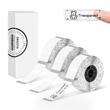 Imagem de ORGSTA Fita de etiqueta, substituição de fita térmica laminada padrão, 0,55 "x1,57" (14 x 40 mm), compatível com etiquetadora S001, fita de etiquetagem autoadesiva 160 fitas/rolo, 3 rolos