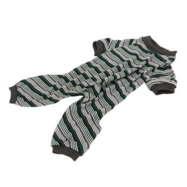 Imagem de YOUTHINK Pijama para Cachorro Macacão para Cachorro Pijama para Listrado, Tecido de Poliéster, Macacão Confortável para Recuperação e Uso Diário para Cães Pequenos, Médios e Grandes (M)