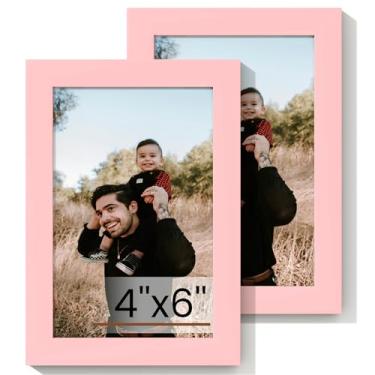 Imagem de Heimlove Conjunto de 2 porta-retratos 10 x 15 cm, porta-retratos rosa 10 x 15 cm, porta-retratos 10 x 15 cm, colagem de galeria de parede de 10 x 15 cm, moldura de pôster para documento de certificado