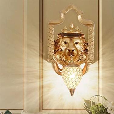 Imagem de Luminária de parede Leão de Arte Contemporânea Personalizada e Criativa para Sala de Estar, Quarto, Escritório, Casa de Campo, Quarto Infantil, Corredor de Hotel, Luz LED (Estilo 22)