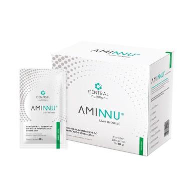 Imagem de Aminnu Livre de Xilitol - 30 Sachês 10g Limão - Central Nutrition-Masculino