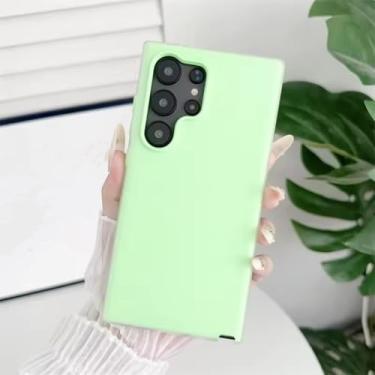 Imagem de MVVKKY Capa rígida 2 em 1 para Samsung Galaxy S23 Ultra, cor de doce, fosca e gelatinosa (para Samsung Galaxy S23 Ultra/verde)