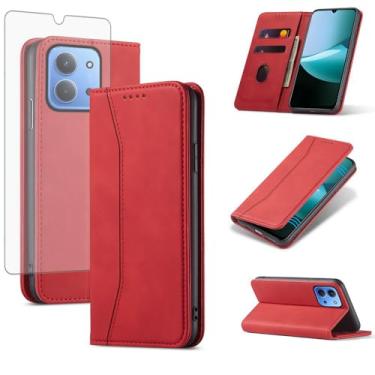 Imagem de Asuwish Capa carteira flip para celular Xiaomi Redmi 15C 4G/5G/POCO C85 com protetor de tela de vidro temperado, fecho magnético, capa fólio, suporte para cartão de crédito, suporte Redmi15C POCOC85