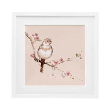 Imagem de Stupell Industries Sweetest Brown Bird Gray Impressão emoldurada sob vidro, design por Lisa Wehmeyer, 13 x 13