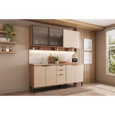 Imagem de Cozinha Completa Alpha 4 Peças (2aéreos+2balcões) C4p178 Freijo-off White - Carraro