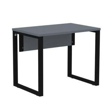 Imagem de Mesa Escritório P25 Tub Pandin 90 Cm (larg) Tampo Mdp Grafito Pé Aço Tubular Preto
