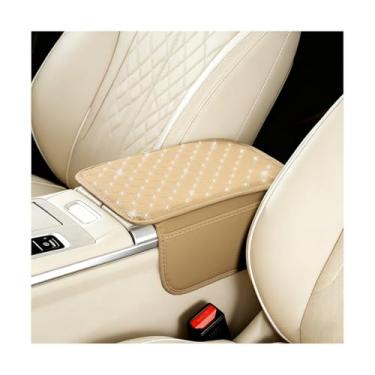 Imagem de Sandfren Capa de console central de carro, protetor de caixa de armazenamento de apoio de braço de veículo com 2 sacos de armazenamento, almofada interna automotiva para console intermediário