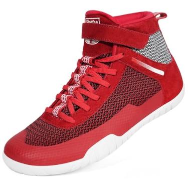 Imagem de Hsyooes Tênis esportivo masculino de luta livre, Vermelho, 14 Wide