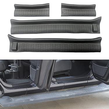 Imagem de KMFCDAE Para Jeep JL Protetores de peitoril de porta 4 portas protetor de borracha macia preta para Jeep Wrangler JL JLU Gladiator JT 4 portas 2018 2019 2020 2021 2022 2023