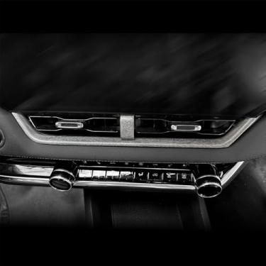 Imagem de Amzcar Acabamento da tampa da saída de ar, acabamento da tampa do painel do carro, capa do painel do console central compatível com acessórios Chevy Equinox 2025-2026 (grão de madeira)