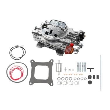 Imagem de Dasbecan Carburador elétrico 1906 AVS2 650 CFM, substituição de carburador de furo quadrado de 4 cilindros com impulsionador anular para motores Chevy de bloco pequeno e grande