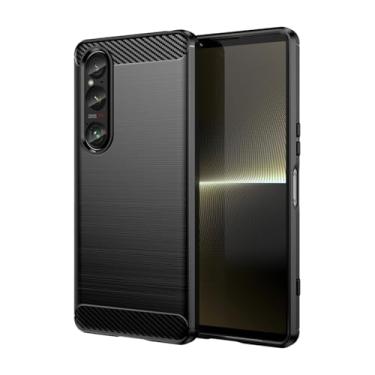 Imagem de Vavies Capa para Xperia 1 VI, para Sony 1 VI XQ-EC72, capa de fibra de carbono, fina, macia, TPU (poliuretano termoplástico), capa protetora à prova de choque, à prova de choque, para Sony Xperia 1 VI