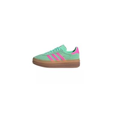Imagem de adidas Gazelle Bold W, tênis feminino, Pulse Mint Screaming Pink Gum M2, 35 EUA, Pulse Mint Screaming Pink Gum M2, 34