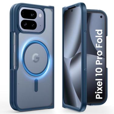 Imagem de Vividarm Capa dobrável para Google Pixel 10 Pro, compatível com MagSafe [sem protetor de tela] [proteção de nível militar] Capa fina translúcida fosca à prova de choque para Google Pixel 10 Pro Fold