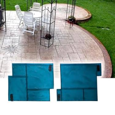 Imagem de Conjunto de 2 peças de carimbo de tapete de poliuretano "ITALIAN SLATE" | 99,37" x 17,71" x 0,39" polegadas | 1000 x 450 x 10 mm | Flexível e durável para impressão de texturas decorativas em concreto