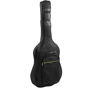 Imagem de Acouto Bolsa de Armazenamento de Guitarra - Mochila de Instrumento Musical à Prova d'água de Tecido Com Alças, Opções de Transporte Portátil e Palhetas de Bolsos Laterais e Partituras - Cabe Em