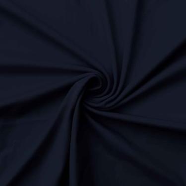 Imagem de Tecido de elastano de nylon azul escuro, tecido esportivo fosco por jarda, 80% nylon, 20% elastano, elasticidade em 4 direções 152 cm de largura para esportes, dança, ioga, costura - 1 jarda