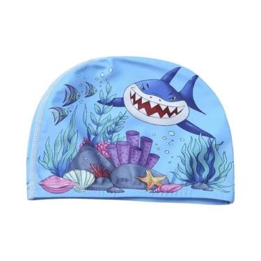 Imagem de Touca De Natação Infantil Em Tecido Elástico Para Meninos E Meninas, C