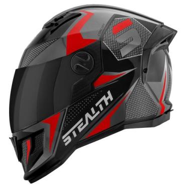 Imagem de Capacete Moto Fechado Pro Tork Stealth Concept Brilhante Viseira Fumê 