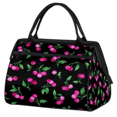 Imagem de Sacola pequena para o fim de semana para mulheres, homens, abelha, fofa, amarela, dobrável, bolsa esportiva de viagem, Cor: 48 cm, 15.2*8.3*11.6 inch, Moderno