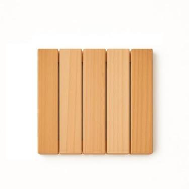 Imagem de Kit Deck Modular de Madeira 30x30 Treliça Cor Natural Pinus