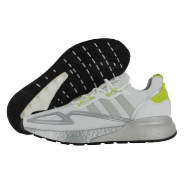 Imagem de adidas Tênis masculino Zx 22 Boost, Branco nuvem, cinza, amarelo ácido/branco brilhante, 45