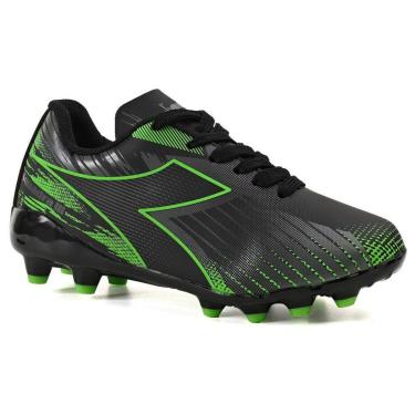 Imagem de Chuteira Infantil Diadora Squadra III Campo Preto e Cinza-Unissex