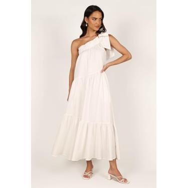 Imagem de Petal & Pup Vestido maxi feminino Ava de um ombro só, Branco, G