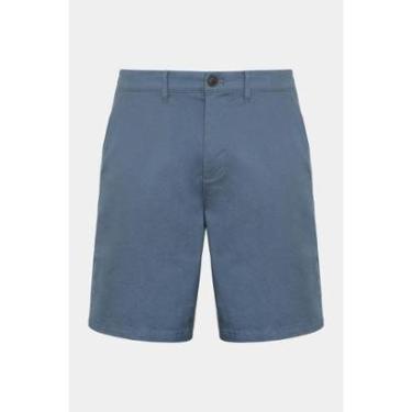 Imagem de Bermuda Chino Casual em Sarja Azul Indigo-Masculino