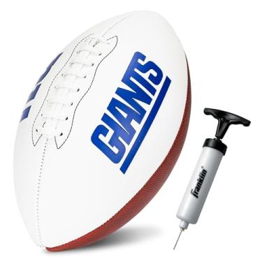 Imagem de Franklin Sports NFL New York Giants Autograph Football – Tamanho oficial Painel Branco Lembrança Futebol Americano para Autógrafos + Assinaturas - Loja de Fãs da NFL Memorabilia Futebol para Exibição